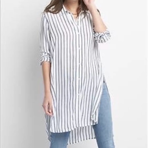 GAP Tops - Gap stripe drapey tunic, S